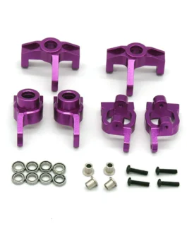 Upgraded Metal Rear Wheel Seat Steering Cup C Hub Set for Wltoys 124008 124010 144001 1/12 1/14 RC Cars Vehicles Models Spare Parts