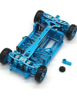 JXMJ CNC Metal 1/28 RC Car Frame Mosquito Drift Racing Car for Wltoys 284161 284010 284131 K969 K989 MINI-Q Accessories Parts