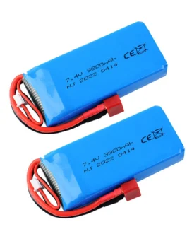 7.4V 3800mAh 2S LiPo Battery XT60 Plug for Wltoys 144001/144010/124017/124019/124018/12428 RC Car