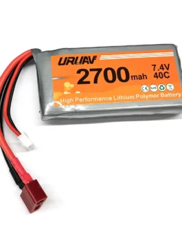 URUAV 7.4V 2700MAH 40C Lipo Battery T Plug For Wltoys 12427 12428 12423 Feiyue FY03 FY01 FY02 FY08 RC Car Parts