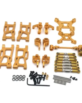 Metal Upgrades Parts for Wltoys 144001 144002 144010 124016 124017 124019 1/14 1/12 AM X12 RC Car Swing Arm Steering Block Link Rod Kit