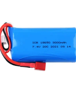 18650 7.4V 3000MAH 20C LiPo Battery T Plug for WLtoys 144001 RC Car