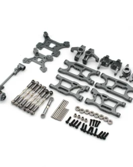 Upgraded Metal Parts Set Swing Arm Steering Cup Rear Wheel Seat for Wltoys 144001 144010 124017 124019 1/12 RC Car Vehicles Model