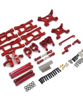 Upgraded Metal Parts Front Rear Suspension Arms Steering Cups C Hubs Rear Wheel Seats Set for Wltoys 124008 124010 1/12 RC Cars Vehicles Models Spare Accessories