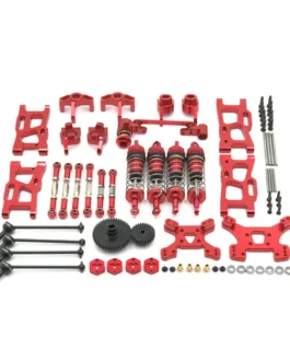 Metal Upgrade Parts WLtoys 144001 144010 124017 124019 Rlaarlo 1/14 1/12 AM X12 RC Car Shock Tower Arm Rod Kits