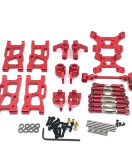 Metal Upgrades Parts for Wltoys 144001 144002 144010 124016 124017 124019 1/14 1/12 AM X12 RC Car Swing Arm Steering Block Link Rod Kit
