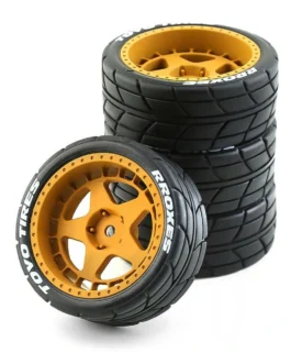 4PCS Drift Rally RC Tires Wheels 12mm Hex for Wltoys 124019 HPI KYOSHO TAMIYA TT02 XV01 1/10 Car Vehicles Model Parts