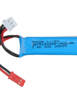 7.4V 400mAh 20C 2S LiPo Battery JST Plug for Wltoys P929 P939 K979 K989 K999 K969 RC Car