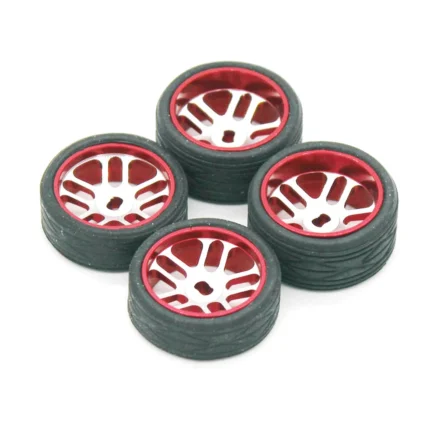 1/28 Metal Wheel Hub Two Narrow and Two Widen Tires RC Car Vehicle For Wltoys 284131 Models Parts