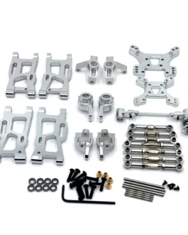 Metal Upgrades Parts for Wltoys 144001 144002 144010 124016 124017 124019 1/14 1/12 AM X12 RC Car Swing Arm Steering Block Link Rod Kit