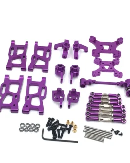Metal Upgrades Parts for Wltoys 144001 144002 144010 124016 124017 124019 1/14 1/12 AM X12 RC Car Swing Arm Steering Block Link Rod Kit