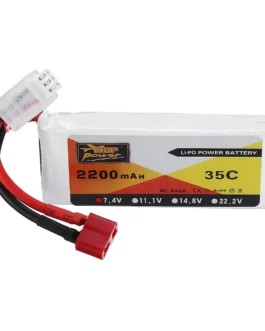 ZOP Power 7.4V 2200mAh 35C 2S Lipo Battery T Plug for Wltoys 124019 144001 10428 10428A/B/C/A2/B2/C2 K949 RC Car