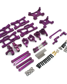 Upgraded Metal Parts Front Rear Suspension Arms Steering Cups C Hubs Rear Wheel Seats Set for Wltoys 124008 124010 1/12 RC Cars Vehicles Models Spare Accessories