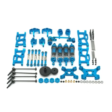 Metal Upgrade Parts WLtoys 144001 144010 124017 124019 Rlaarlo 1/14 1/12 AM X12 RC Car Shock Tower Arm Rod Kits
