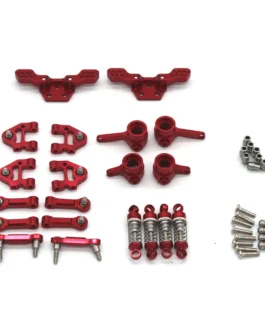 Upgraded Metal Parts Set Steering Cup Rear Wheel Seat Suspension Arm Upper Linkage Rod Shock Absorber for Wltoys 284131 284010 284161 K989 K969 1/28 RC Cars Vehicles Models Accessories