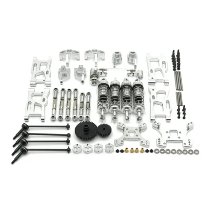 Metal Upgrade Parts WLtoys 144001 144010 124017 124019 Rlaarlo 1/14 1/12 AM X12 RC Car Shock Tower Arm Rod Kits