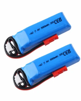 7.4V 580mAh 20C 2S LiPo Battery JST Plug  for Mini-Q Mosquito Car WLtoys K989 K969 1/28 Remote Control Car