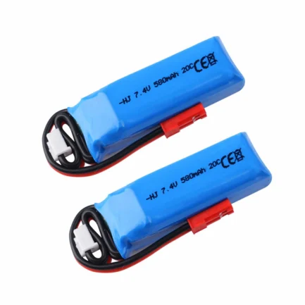 7.4V 580mAh 20C 2S LiPo Battery JST Plug  for Mini-Q Mosquito Car WLtoys K989 K969 1/28 Remote Control Car