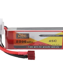 ZOP Power 7.4V 2200mAh 45C 2S LiPo Battery T Plug for Wltoys 124016 124017 RC Car