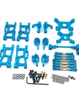 Metal Upgrades Parts for Wltoys 144001 144002 144010 124016 124017 124019 1/14 1/12 AM X12 RC Car Swing Arm Steering Block Link Rod Kit