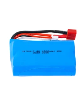 21700 7.4V 4200mAh 25C Rechargeable Lithium Polymer Li-ion Battery T Plug for Wltoys 12428 RC Car RC Boat Helicopter