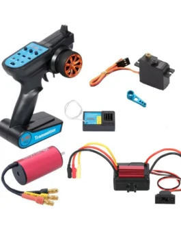 Wltoys A959 A979 A959-B 1/18 RC Car Upgraded Brushless 2435 Motor 35A ESC 21G Servo TX RX Combo Set Parts